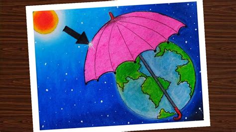 How To Draw World Ozone Day Poster Step By Step Drawing Of Save