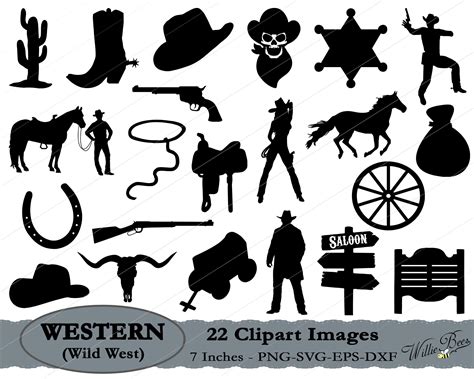 Wild West Svg Western Clipart Cowboy Svg Cowgirl Svg Sheriff Badge