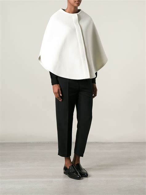 Lyst Courreges Round Neck Cape In White