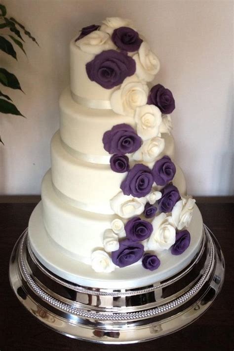 Rose Cascade Wedding Cake Decorated Cake By Lisa CakesDecor