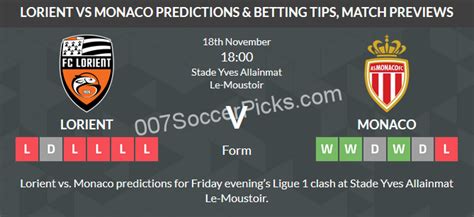 Lorient Vs Monaco Prediction Preview