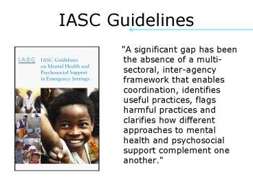 Ppt Iasc Guidelines Powerpoint Presentation Free To View Id