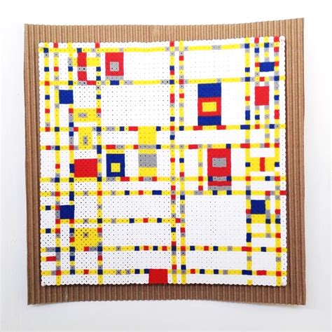 A homage to Piet Mondrian's "Broadway Boogie Woogie (1943), 23x23 cm ...