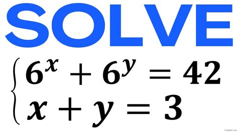 Solve This System Of Equations Involving Exponents Quick Easy