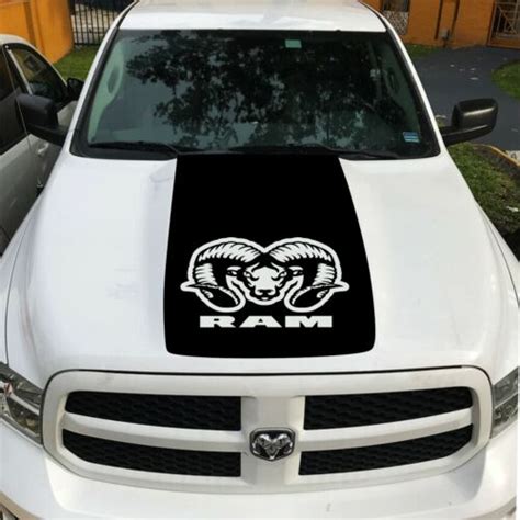 2009 2018 Dodge Ram Hemi Hood Vinyl Decal Sticker Racing Graphic Stripe Ebay