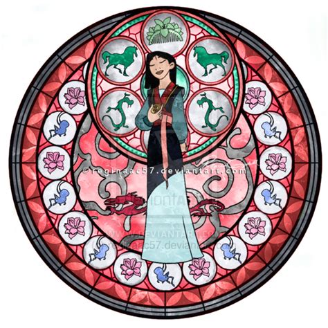 Mulan Kingdom Hearts Stain Glass By Reginaac57 On Deviantart Mulan Disney Disney Art