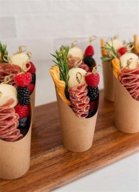 Charcuterie Favor Cups And Toothpicks For Buffet Catered Event Wedding