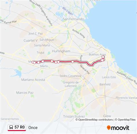 Ruta 57 R0 Horarios Paradas Y Mapas Once Actualizado