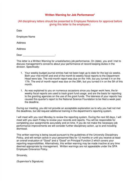 14 Verbal Warning Follow Up Letter Templates Free Samples Examples