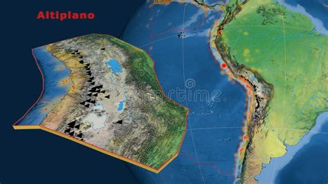 Altiplano Auf Erde Sichtbarer Meeresgrund Stock Abbildung