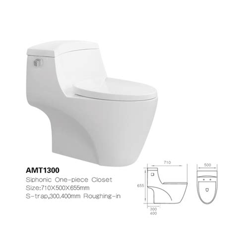 Amt Hot Sale Siphonic One Piece S Trap Toilet In South America