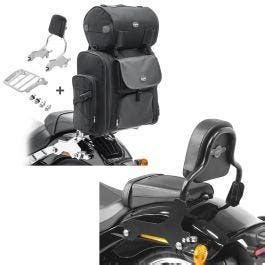 Set Sissy Bar Sacoche Arri Re Compatible Avec Harley Low Rider S