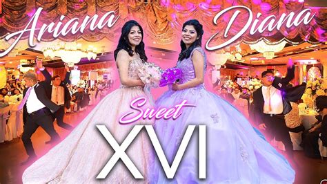 DIANA ARIANA TWINS SWEET 16 GEMELAS QUINCEANERA VALS BAILE SORPRESA