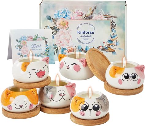 Kinforse Scented Candles Birthday Ts For Women Cat Presents 6