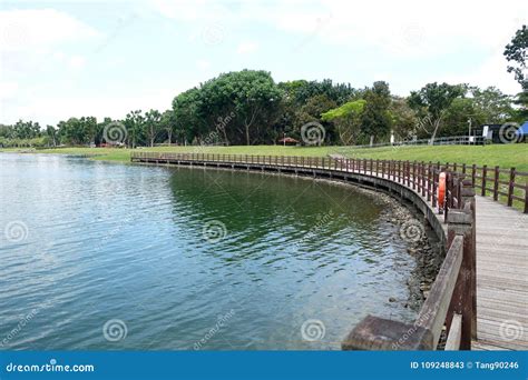 Bedok reservoir park stock image. Image of warm, blue - 109248843