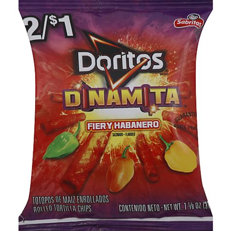 Doritos® Dinamita Fiery Habanero Rolled Tortilla Chips 1.125 Oz. Bag ...