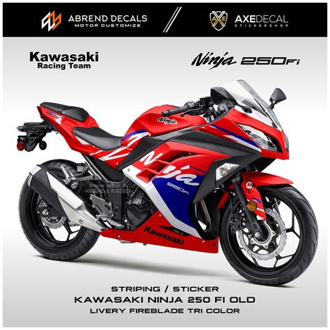 Jual Decal Striping Ninja Fi Old Livery Fireblade Custom Tri