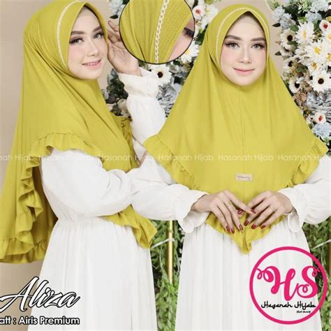 Jual Aliza Ori Hasanah Hijab Instan Jersey Airis Premium Kerudung Bergo