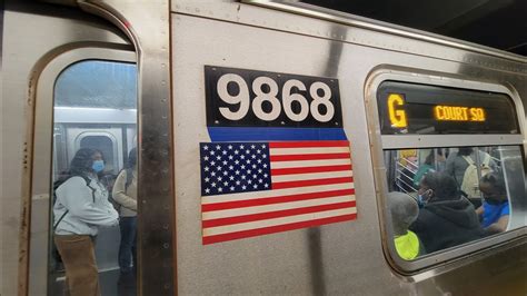 Mta Nyct Subway R G Train Arriving Court Square Last V Train