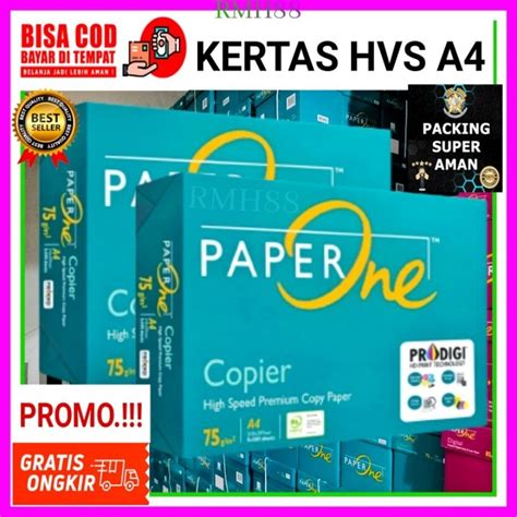 Jual Kertas Hvs A4 1 Rim 75gsm PaperOne Isi 500 Lembar Shopee Indonesia