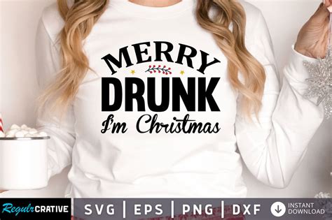 Merry Drunk Im Christmas Svg Design So Fontsy