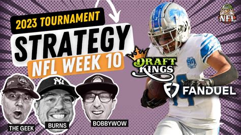 Dfs Nfl Week 10 Draftkings Gpp Strategy And Picks Tournament Tactics