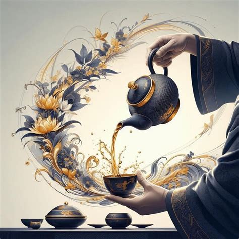 Premium Ai Image Tea Master Pouring Tea A Man Pouring Tea National