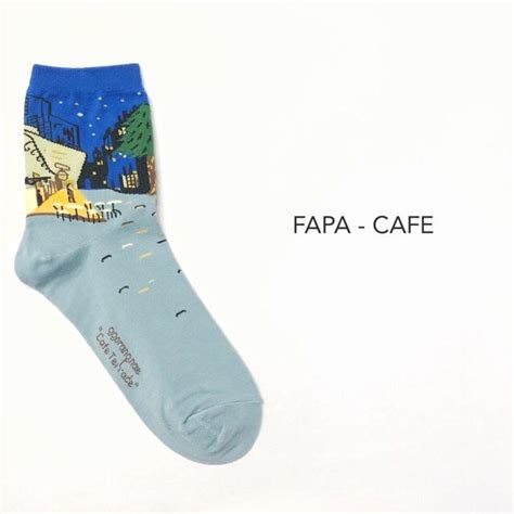 Korean Iconic Socks Famous Painting Crew Socks Art Van Gogh