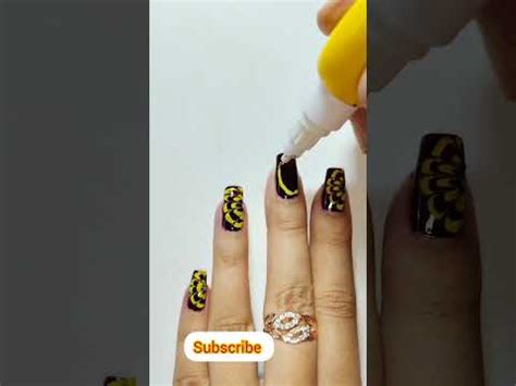 Easy Nail Art Designs With Yellow Flower Nail Design Shorts Ytshorts