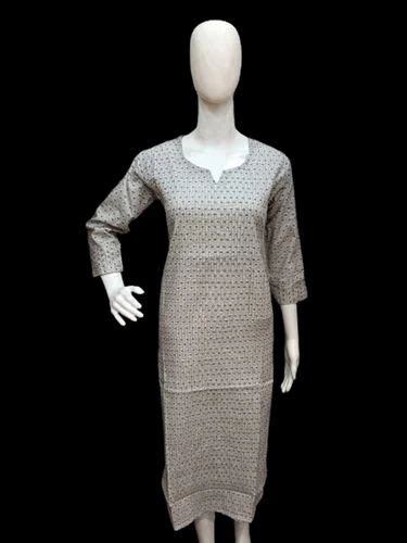 Medium Grey Printed Cotton Kurti At Rs 450 Piece In Jaipur ID