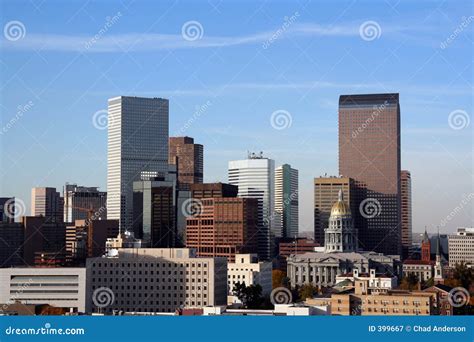 Downtown Denver Skyline stock image. Image of cityscape - 399667