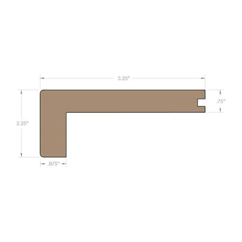 Stairtek 0 75 In X 5 25 In X 92 In Prefinished Gunstock Red Oak