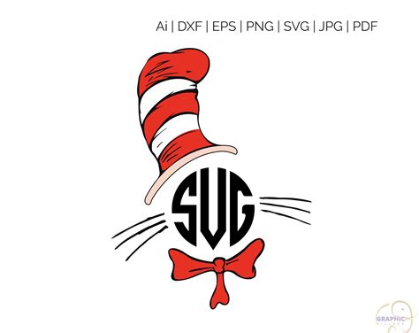 Dr Seuss Cat In Hat Svg Silhouette And Cricut Cut Cutting Etsy