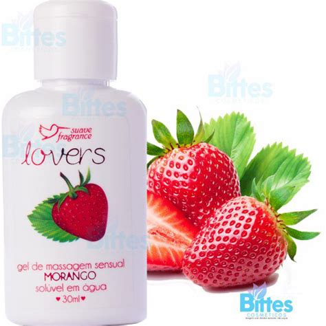 Comprar Gel Lovers Suave Fragrance Massagem Sensual Morango Sex Shop Bittes Cosmeticos