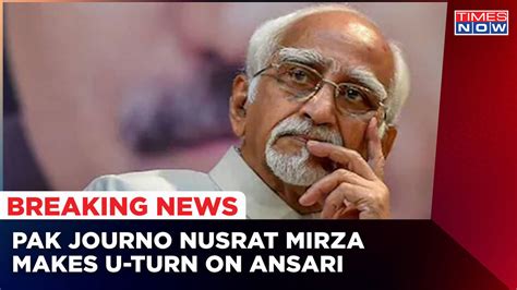 I Never Met Hamid Ansari Says Pakistani Journalist Nusrat Mirza