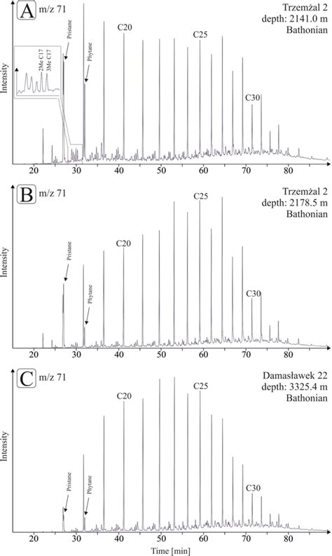 Mass Chromatograms Of M Z 71 With N Alkane Distribution For A Sample