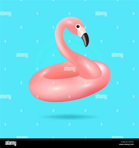 Flamingo 3d Realistic Illustration Vector Object Tropical Bird