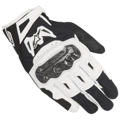 Motorcycle Gloves Alpinestars Smx Air Carbon V Black White