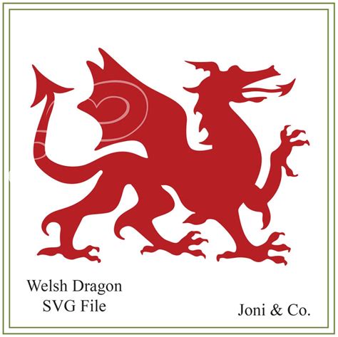 Welsh Dragon Svg Dragon Svg Cut File Svg Celtic Glass Block Etsy