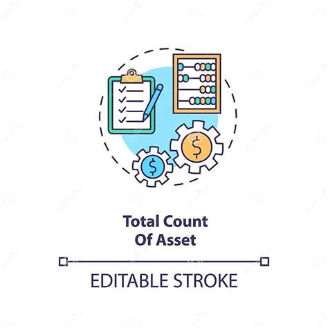 Total Asset Count Concept Icon Stock Illustration Illustration Of Graphic Report 206777295