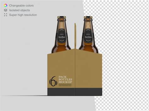 6 pack beer mockup Chụp ảnh mô phỏng đầy hứa hẹn