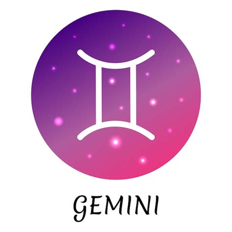 Premium Vector Zodiac Sign Gemini Isolated Vector Icon Zodiac Symbol