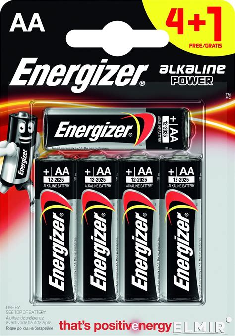 Батарейки Energizer Alkaline Power AA LR06 BL 4 1шт купить ELMIR