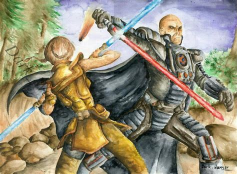 SWTOR: Darth Malgus vs Satele Shan by DarkWarrior-art on DeviantArt