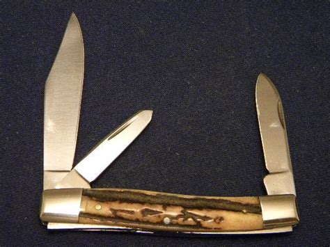 Custom Stag Slip Joint Folding Stockman Knife By Am Mayhall C 1960s