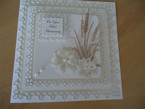 Pearl Wedding Anniversary Card For Wife Husband Mum Dad Friends Etc