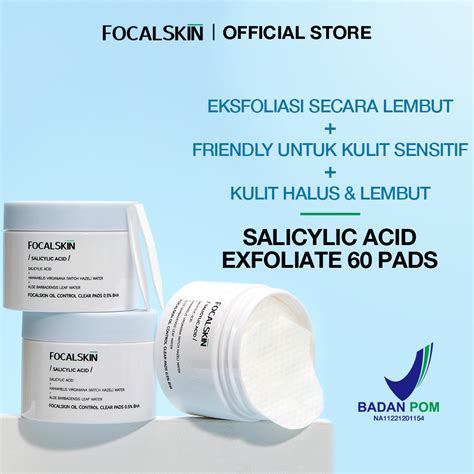 Jual Focalskin Acne Exfoliating Clear Pad 60 Pads Kapas Eksfoliasi