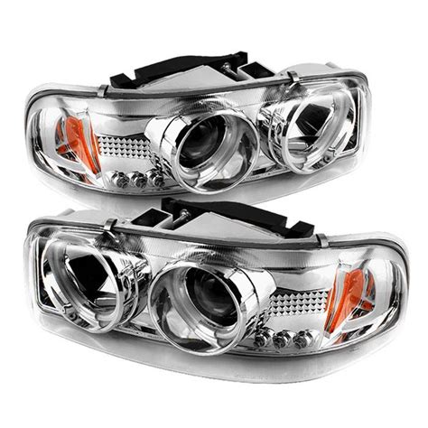 Gmc Sierra Spyder Projector Headlights Ccfl Halo Led Chrome