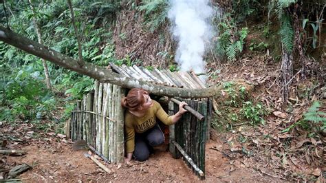 Survival Skills Building A Survival Shelter Wooden Bushcraft Hut