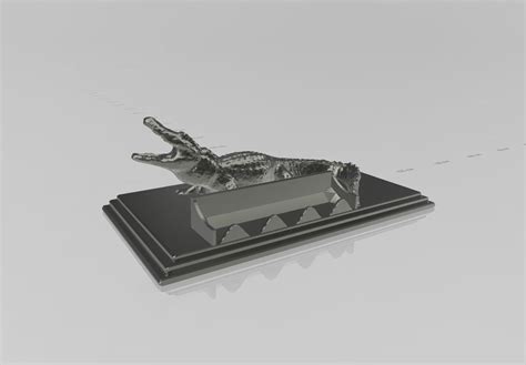 3d Printable Business Card Holder Alligator Stl File Etsy